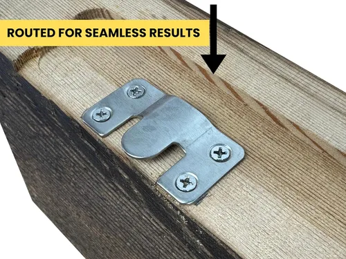Vista 6 de Estantería de pared flotante de madera recuperada Modern Timber Craft Madera rústica sólida de granero americano con soportes de estante flotante