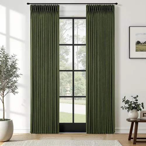 Vista 14 de Cortinas de lino plisadas Blanco crema