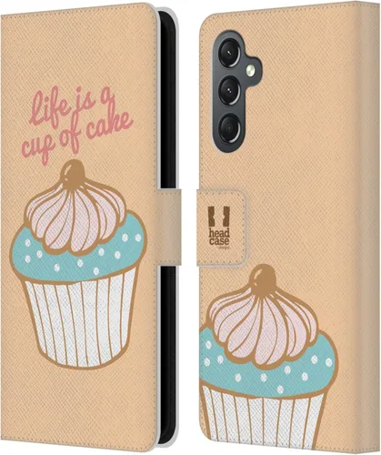 Vista 365 de Head Case Designs Assortment Cupcakes Happiness Leather Wallet Case Compatible with Samsung Galaxy A07 4G Surtido
