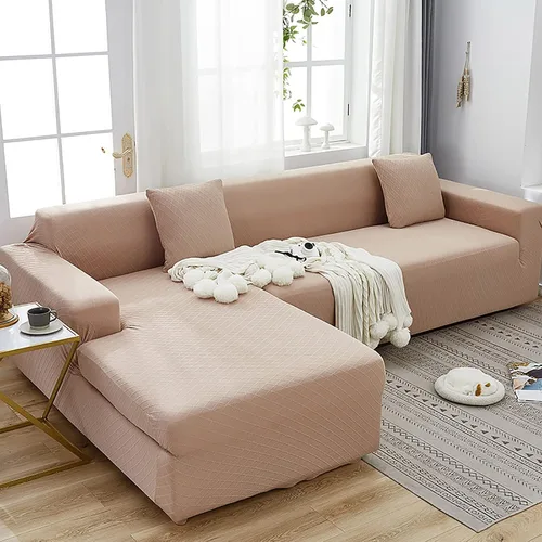 Vista 13 de Konsilsa Funda de sofá modular de alta elasticidad, fundas de sofá lavables de jacquard suave con parte inferior elástica, protector de muebles
