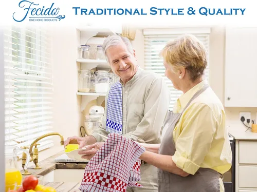 Vista 5 de Paños de cocina clásicos Fecido Classic Collection resistentes, superabsorbentes y hechos 100 % algodón. Paños de cocina de grado profesional hechos