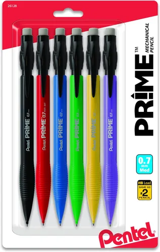 Vista 9 de Pentel Prime - Portaminas de 0.028 in, barril negro, caja de 12 (AX7A)