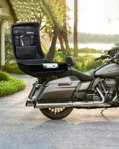 Vista 8 de KEMIMOTO Para Tour Pack Organizador de tapa con carcasa para motocicleta, bolsa de almacenamiento para motocicleta, forro de paquete turístico