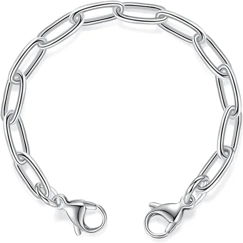 Vista 5 de Pulseras de alerta médica intercambiables mnmoom - Cadena de acero inoxidable con cierres de langosta - Solo cadena
