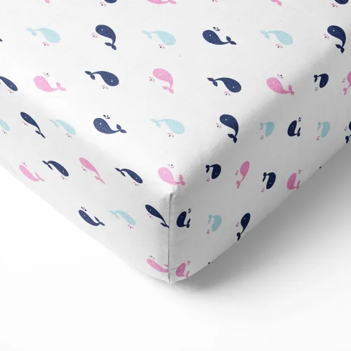 Vista 10 de Bacati - Little Sailor - Sábanas bajeras para cuna de bebé, sedosas, suaves, transpirables, 100% muselina de algodón, se adapta a colchones estándar