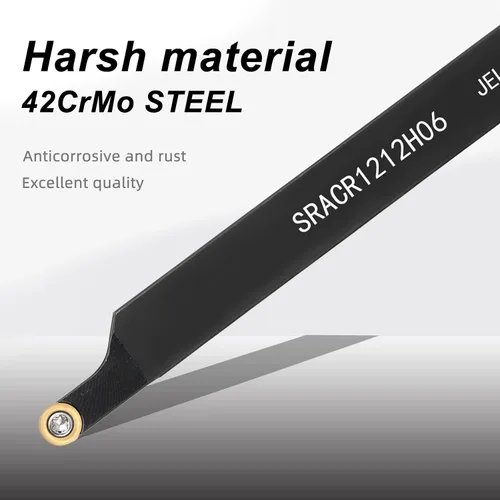 Vista 4 de Herramienta de torneado de torno indexable de 1/2 pulgadas y 0.472 in, kit de 12 piezas, 2 piezas de soporte de herramientas de torno de metal