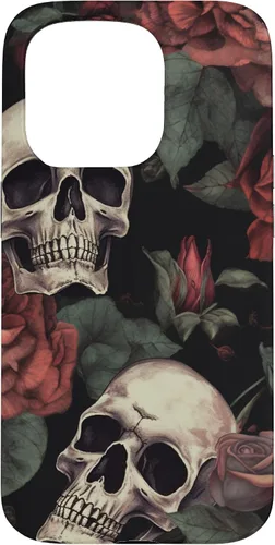 Vista 14 de iPhone 16 Gothic Skull and Roses - Accessorize in Style! Case