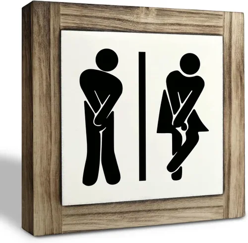 Vista 11 de Divertida Placa de Madera para Baño, So Fresh So Clean, Placas de Madera Box Decoración de Escritorio 5.9×5.9×0.7 pulgadas, Letreros Pequeños