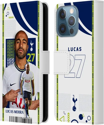 Vista 24 de Head Case Designs Officially Licensed Tottenham Hotspur F.C. Cristian Romero 2022/23 First Team Leather Wallet Case Compatible with Apple iPhone 11