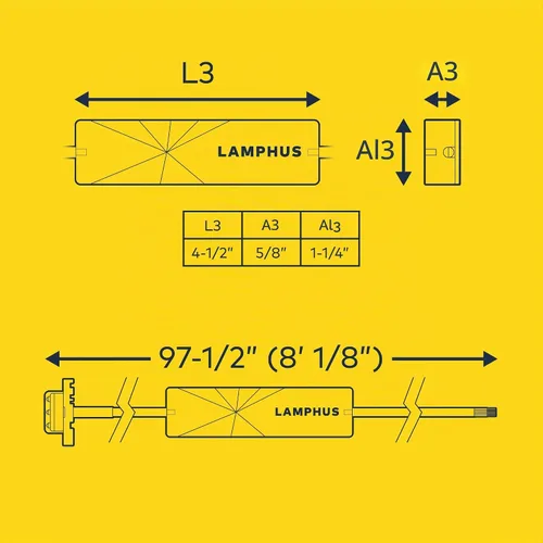 Vista 7 de Lamphus SnakeEye III - Luz estroboscópica de posición oculta [SAE Clase 1] [IP67 Impermeable] [72 Modos de flash] [Función TBT] Luces de advertencia