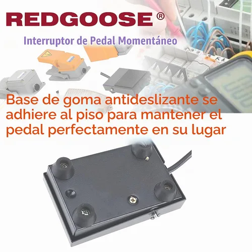 Vista 3 de Interruptor de pedal de pie de potencia momentánea 250VCA 10A SPDT 1NO1NC Interruptor de pie resistente con cable de 6 pies, color negro