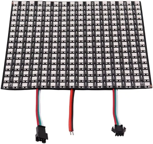 Vista 5 de WS2812B RGB LED Digital Flexible Panel de luz direccionable individualmente WS2812 8x8 Módulo Matriz Pantalla DC5V (8X8 64 Pixeles)