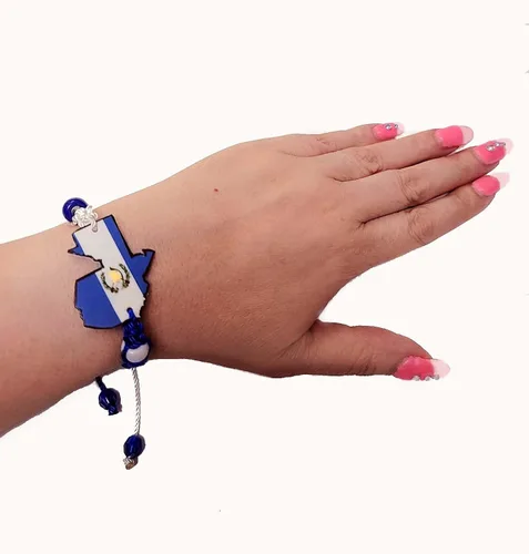 Vista 3 de GUATEMALA BRACELET COUNTRY CUT OUT MAP FLAG ADJUSTABLE BRACELET SOUVENIR ONE SIZE FITS ADULTS MEN WOMEN YOUTH PEOPLE PULSERA DEL MAPA DE PAIS