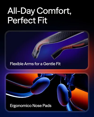 Vista 5 de VITURE Lentes Luma XR: pantalla ultra nítida de 146 pulgadas y 1200p, 1000 nits, 50° FOV, ajustes de atenuación, conexión USB-C para iPhone