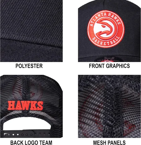 Vista 6 de Ultra Game Gorra de béisbol oficial de la NBA para jóvenes, gorra de béisbol con cierre a presión en todo el mundo