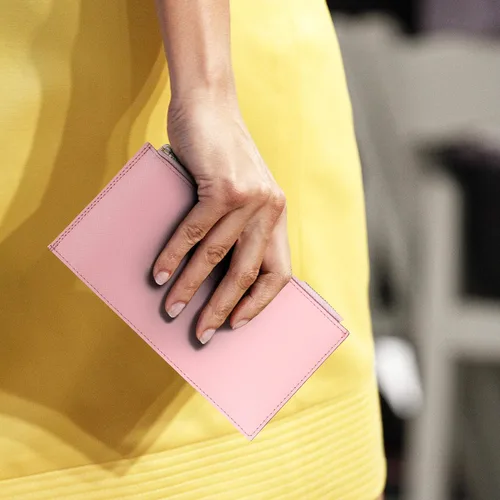 Vista 2 de Badiya Cartera para mujer, con bloqueo RFID, plegable, multitarjetero, gran capacidad, monedero para teléfono celular, con bolsillo con cremallera