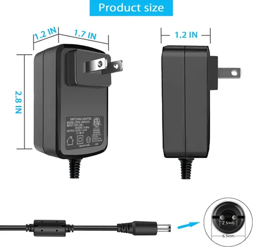 Vista 5 de Cable adaptador de corriente de 30 W para Amazon Alexa Echo (4.ª generación), Echo (3ª generación), Echo Show 15, Echo Show 10 (3ª generación), Echo