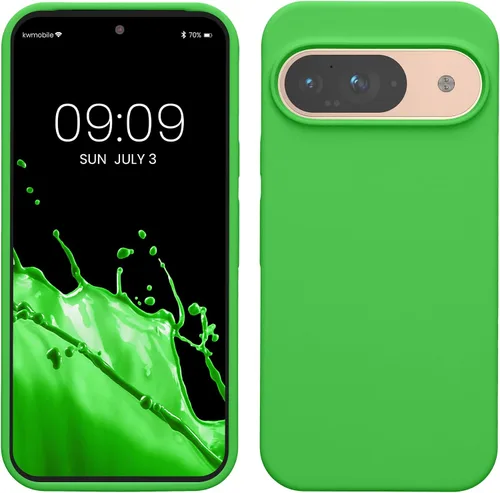Vista 89 de kwmobile Funda Compatible con Google Pixel 6 Pro - Funda de Teléfono de Silicona TPU con Acabado Suave - Azul Caribe