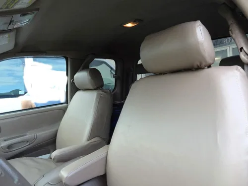Vista 2 de Durafit Seat Covers Compatible con Tundra LTD Access 2000-2004 o asientos delanteros de cabina doble con controles eléctricos, sarga gris pardo