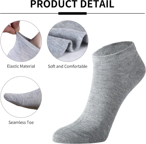 Vista 3 de 160 pares de calcetines de tobillo delgados de corte bajo para hombre, calcetines atléticos de humedad, calcetines deportivos casuales, paquete a