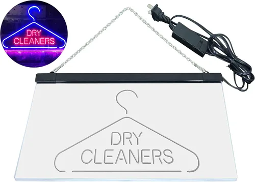 Vista 8 de ADVPRO Servicios de suspensión de tintorerías Señal de neón LED de doble color azul y rojo 12 "x 8.5" st6s32-i3598-br azul y Red