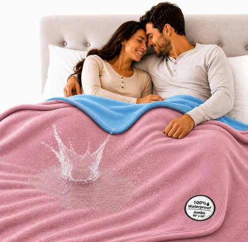 Vista 12 de The Original Good-Time - Manta impermeable marrón y beige Jumbo 80x60 Marrón Beige Reversible