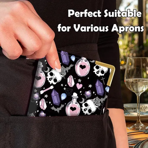 Vista 6 de Diseña tu propio libro de mesera, personaliza libros de servidor para mesera de 20 x 13 cm (8 x 5 pulgadas), cartera de servidor con bolsillo