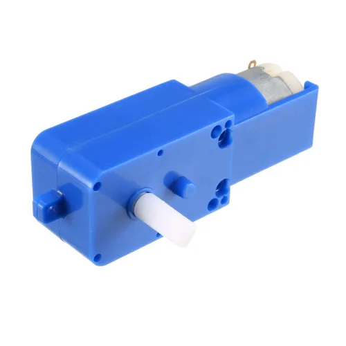 Vista 4 de uxcell Motor eléctrico de CC de 3-6 V, con engranaje de eje doble, caja de cambios magnética TT, con 2 ruedas de neumáticos de coche, mini