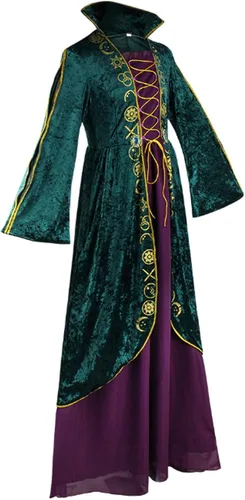 Vista 3 de Disfraz de Mary Sanderson para mujer peluca de cosplay camisa falda chaleco de Halloween