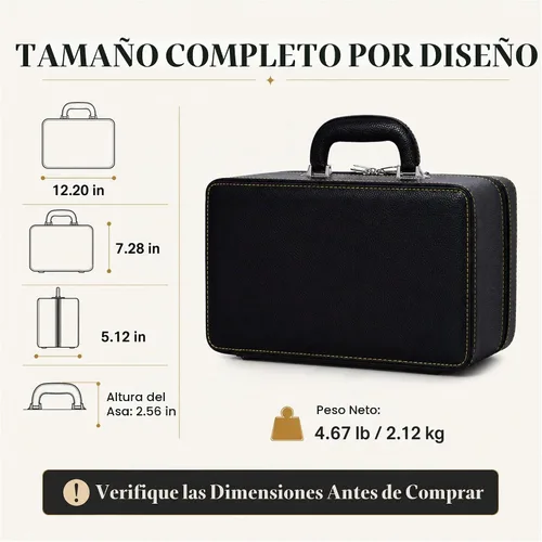 Vista 6 de Oirlv Joyero de cuero negro hecho a mano, organizador de joyas de viaje, estuche de almacenamiento para niñas, aretes, anillos, collares, colgantes