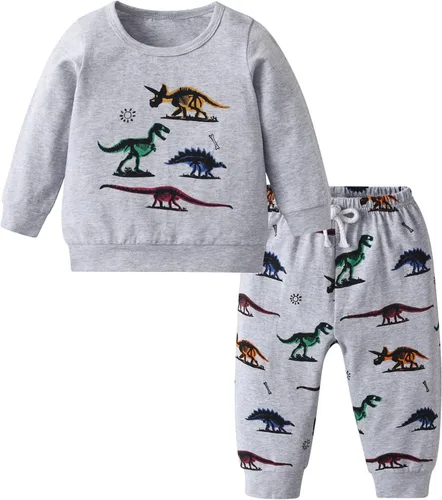 Vista 14 de Conjunto de 2 piezas de sudadera con estampado de letras de manga larga y pantalones para bebé niño Negro