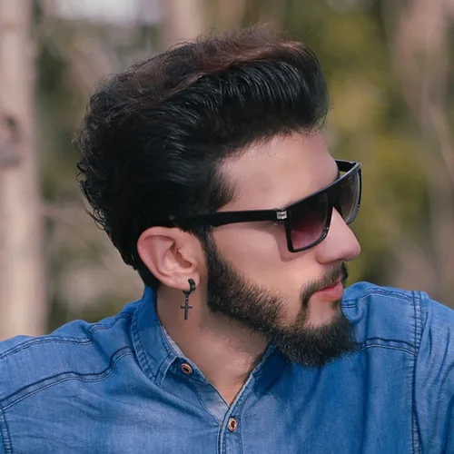 Vista 3 de Cupimatch Aretes con cruz de acero inoxidable, 3-6 pares, para hombre