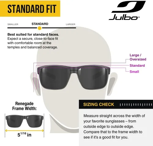 Vista 5 de Julbo Renegade - Gafas de sol de rendimiento con lente REACTIV o polarizada