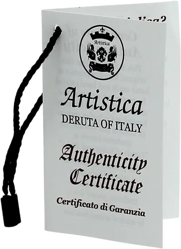 Vista 4 de Olive Oil Bottle Deluxe [1041-RIC] ~ Auténtico pintado a mano en Deruta, Italia. Diseño original. Enviado desde los Estados Unidos con Certificado
