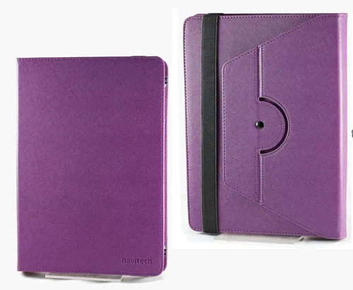 Vista 3 de Navitech Funda morada con soporte giratorio de 360º y lápiz capacitivo compatible con tablet CHUWI HiPad Max Touch, tablet de 10.3 pulgadas