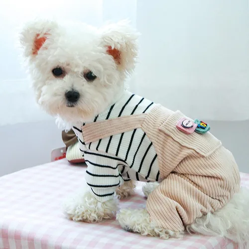 Vista 34 de Ropa de invierno para perros, overoles elegantes para mascotas para perros pequeños y medianos, lindo mono para cachorros, ropa clásica para perros