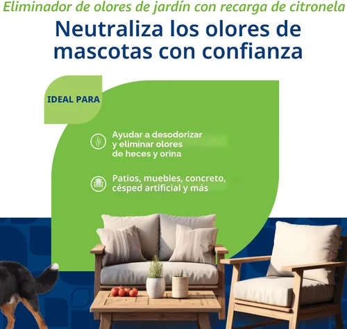 Vista 4 de naturvet Yard olor eliminator Plus Citronella Taburete & Odor Deodorizer
