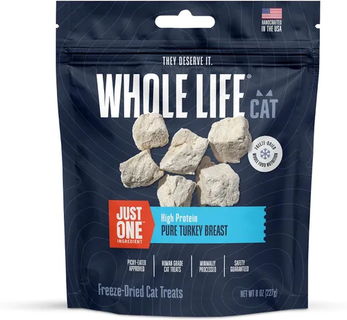 Vista 11 de Whole Life Cat Just One - Golosinas liofilizadas para gatos, alimentos liofilizados de grado humano, aperitivos de entrenamiento saludables