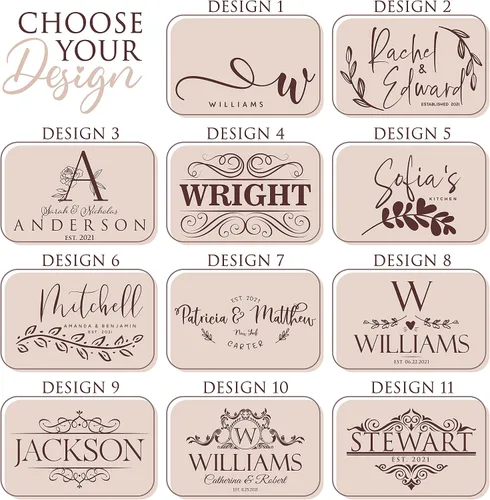 Vista 2 de Tabla de cortar personalizada, 11 diseños y 5 estilos de madera, tabla de cortar – Regalos de boda para parejas, regalos de inauguración de la casa