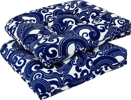 Vista 27 de downluxe Juego de 2 cojines para sillas de exterior para muebles de patio, cojines impermeables acolchados rellenos para muebles de patio, cojín