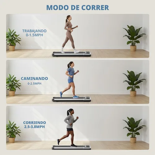 Vista 7 de OLIXIS Caminadora debajo del escritorio para entrenamientos de oficina en Plateado