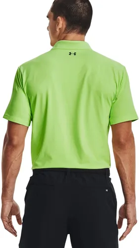 Vista 2 de Under Armour Polo para hombre Nylon y Mezcla de Elastano (as1, Alpha, L, Regular, Quirky LimePitch Grey 752), Lima