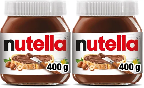 Vista 11 de Nutella Crema cremosa de chocolate y avellanas con cacao, cobertura dulce para desayuno y postres, 13 onzas