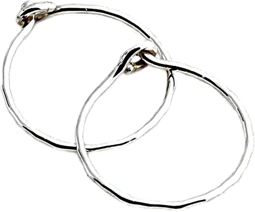 Vista 10 de Aretes de plata de ley abiertos para cartílago, tragus, delgados, calibre 22