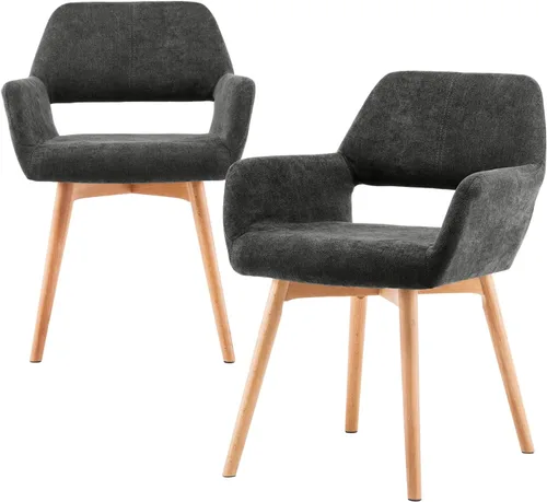 Vista 24 de Silla de Escritorio Sin Ruedas Silla de Acento Cómoda para Sala de Estar Comedor Dormitorio Silla de Tocador Silla de Maquillaje Oficina en Casa