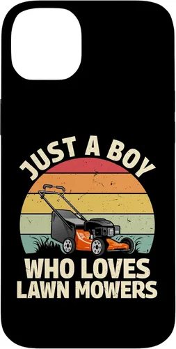 Vista 15 de just a boy who Loves Lawn mowers Funny Gardening Lover Art Case for iPhone 17