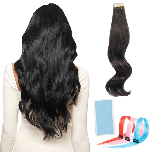 Vista 11 de WIGI 3 clips de cabello humano con reflejos, champán de 24 pulgadas #18A/60 Champaign Highlight