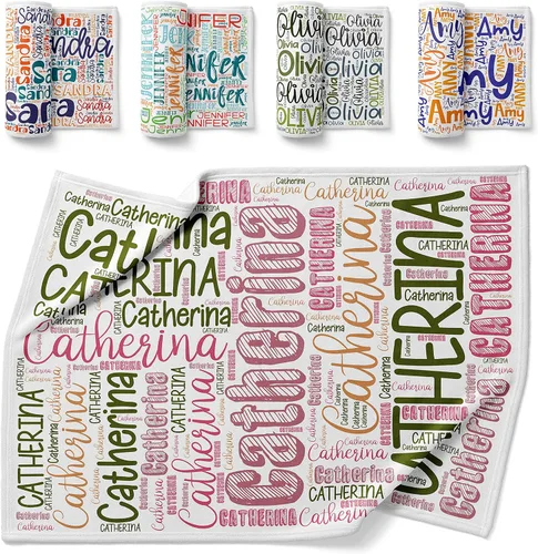 Vista 5 de Manta de bebé personalizada para niños con nombres artísticos de palabras, 30 x 40 pulgadas, 12 colores y 9 fuentes, mantas personalizadas para niños
