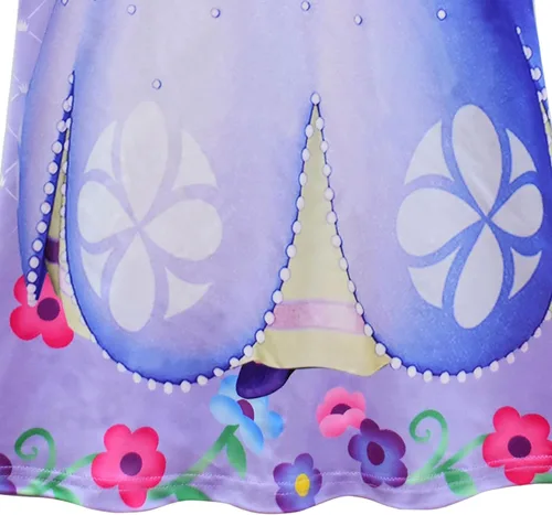 Vista 3 de AOVCLKID Disfraz de princesa para niñas, vestido casual con estampado de dibujos animados
