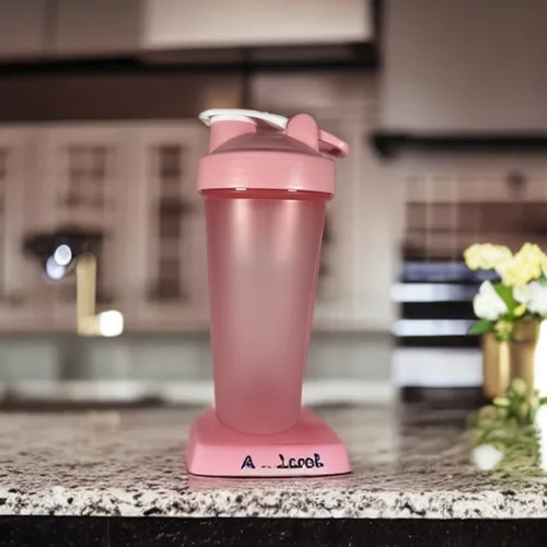 Vista 2 de Vaso Shaker 20oz con bola licuadora y tapa (rosa)
